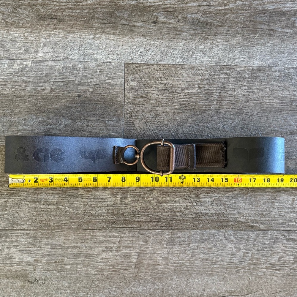 Isabel Marant & Cie wide leather belt stirrup ring buckle 38 M France - Picture 12 of 14